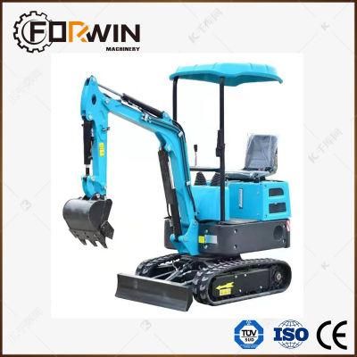 Factory Direct Sale 1.2 Ton Small Hydraulic Digger Fw12D Mini Backhoe Crawler Track Excavator