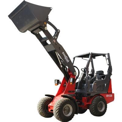 Everun Er1220 1.2ton Mini Small Compact China Small Farming Portable Construction EPA CE Front End Wheel Loader Earth Moving Machine for Sale