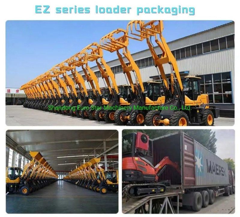 CE 1.6t-2.0t Hot Sale Model Farming Construction Machinery Wheel Loader Mini Loader with Variety Attachments