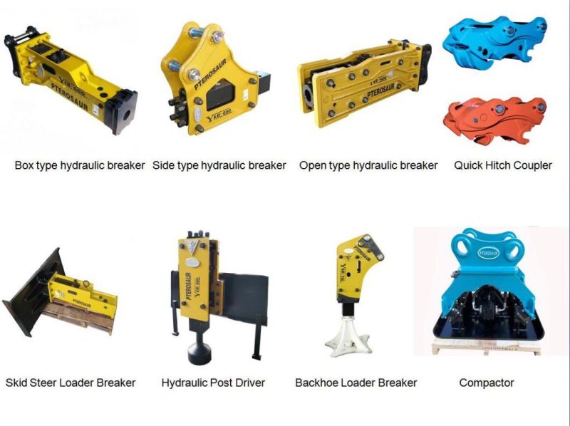Silent Box Type Hydraulic Breaker Rock Hammer with 75mm Chisel