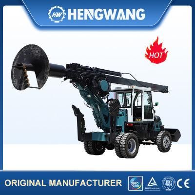 Hot Sell Drilling Depth 15m Wheel Rotary Pile Driver Use for Soil Construction