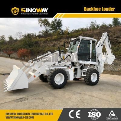 Mini Small Tractor Articulated Towable Backhoe Loader 4WD Excavator Loader Jcb 3cx/3dx 1cx Cat 428f Backhoe Loader with Telescopic Boom