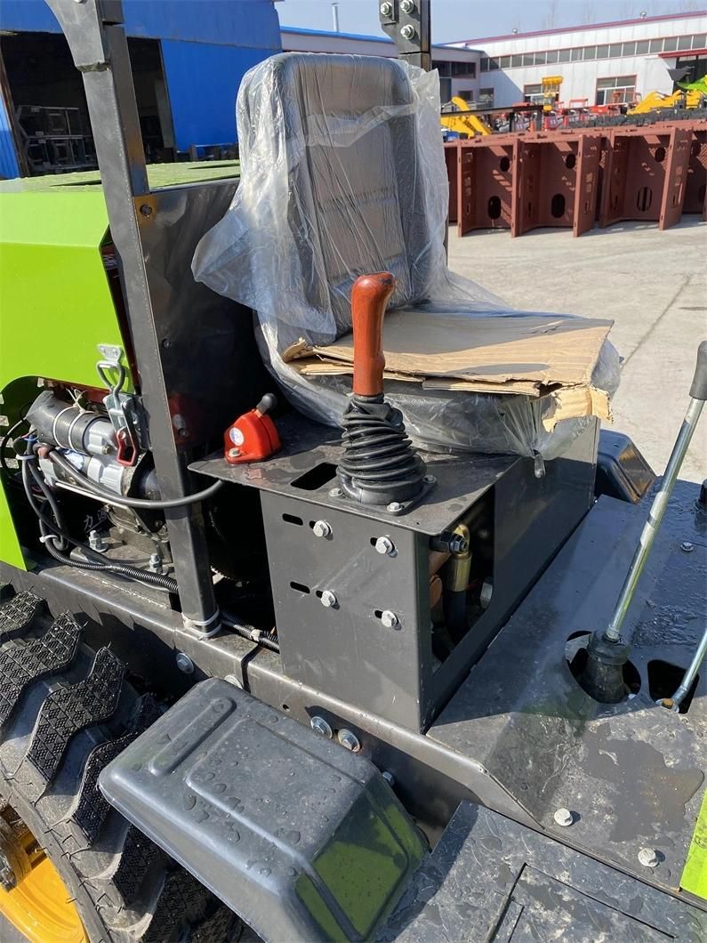 China Factory Wholesale 1/1.2/1.5/2 Ton Small Wheel Loader Small Forklift Skid Steer Loader 4WD Front Loader CE Certification Euro 5 Engine Construction Sit