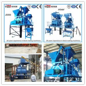 Fully Automatic and Basic Automatic Concrete Block Machine (JS500 mixer)