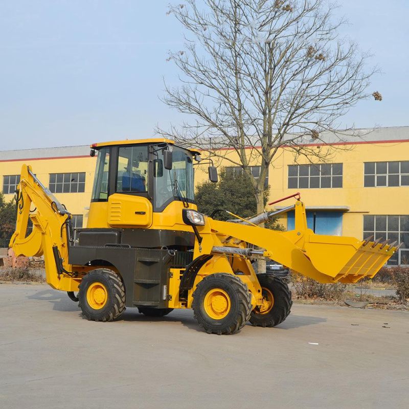 Engineering & Construction Machinery Heracles Machine Mini Towable Backhoe Loader with 4 in 1 Bucket for Sale