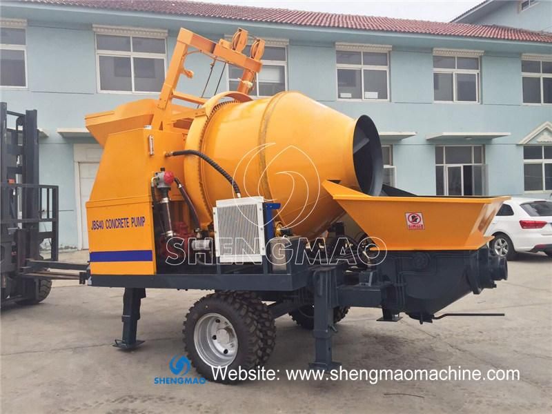 Portabel Diesel Concrete Pump with Mixer Jbs40r Concrete Mixer Pump Factory Price