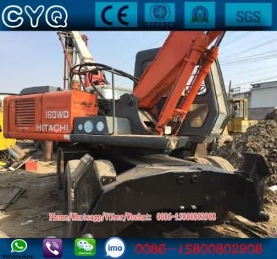 Japanese Used Hitachi Ex160wd Wheel Excavator, Agriculture Machine