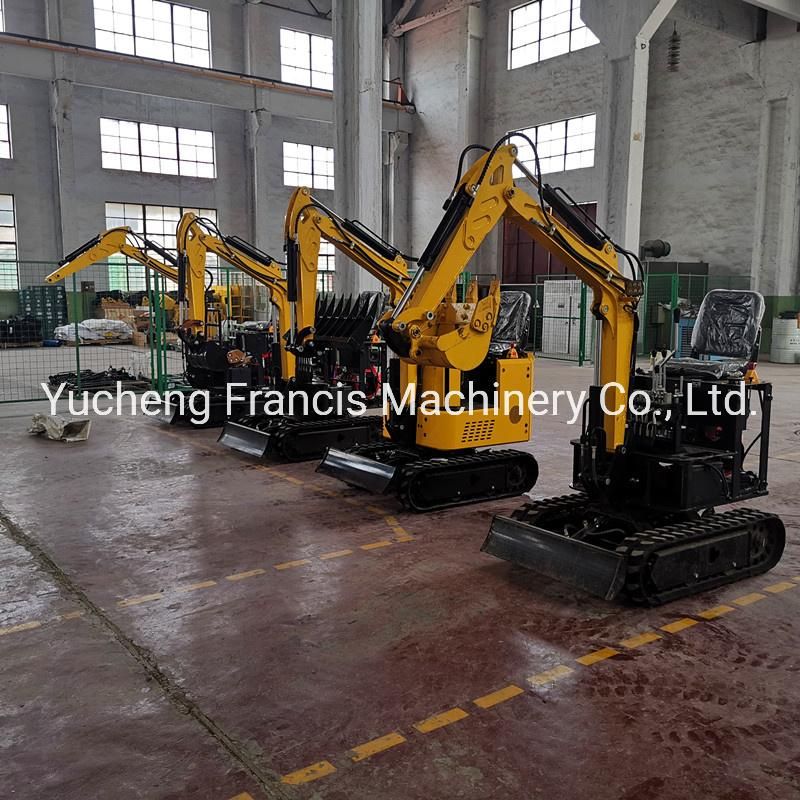 Francis Rt-10 1ton Hydraulic Crawler Micro Mini Digger Bagger Excavators 1000kg Mini Excavator
