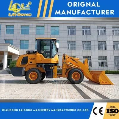 Lgcm Laigong Brand CE Approved Articulated 1.5ton 1500kg Small Mini Wheel Loader with Quick Hitch 4WD Shovel Bucket Loader for Sale