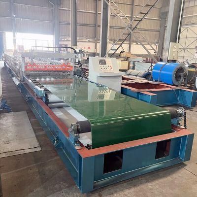 Export Standard Direct Factory Automatic Trapezoida Rib Type Plate Roof Sheet Forming Machine with Servo Flying Cutting