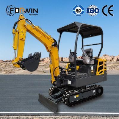 0.05m3 Digging Hydraulic Fw18-9 Small Micro Digger Machine Mini Excavator for Sale