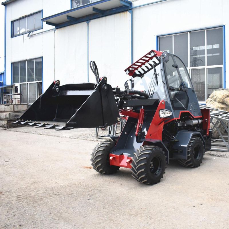 Snow V-Blade Compact Wheel Loader with Hydraulic Joystick Control