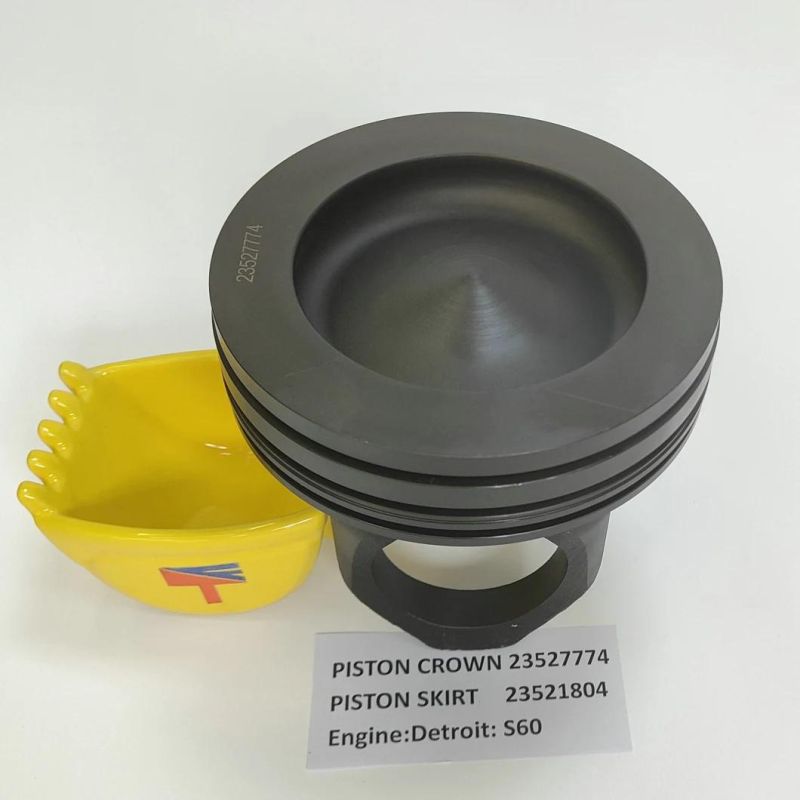 High-Performance Diesel Engine Parts Piston Crown 23527774 Piston Skirt 23521804 for Excavator Forklift Parts S60