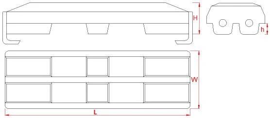 800mm Width 800-336D Clip-on Rubber Pad for Sy215c