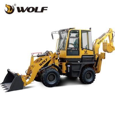 China Supplier Wolf CE/Euro 3 Engine Wz45-17 Wheel Loader/Small/Mini Backhoe for Farm/Construction