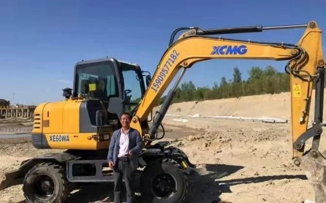 XCMG 6 Ton Small Bucket Wheel Excavator Xe60wb Made in China