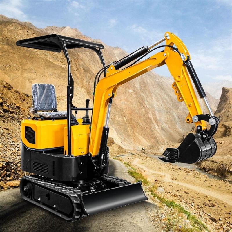 0.8ton-8tons Mini Digger Small Bagger Excavator Price with One Standard Bucket and One Roof