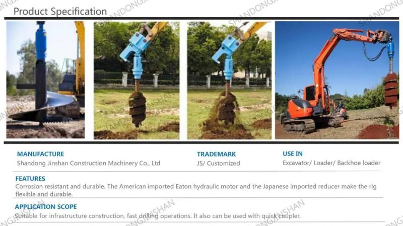 Best Price Hydraulic Excavator Portable Column Hole Excavator/Auger/Drill