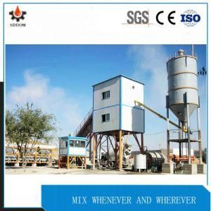 High Productivity 60m3 Moving Concrete Batch Plant with Spiral Blades Mixer