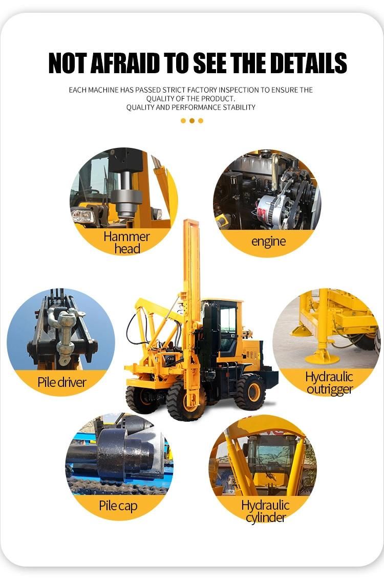 Hydraulic Pile Driver Hammer Vibratory Guardrail Post Driver Machine