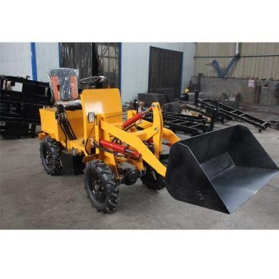 China Favourable Mini Tractors with Front End 4 Wheels Hydraulic Loader
