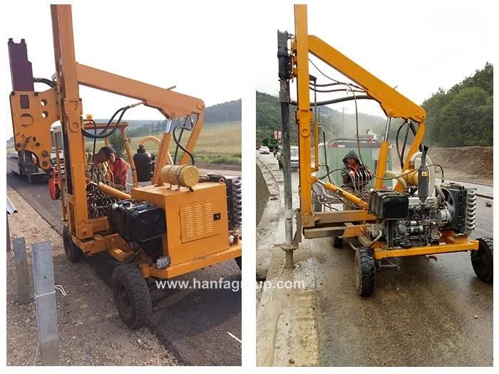 for Road Foundation Used Crawler Type Guardrail Fence Post Pile Driver for Sale