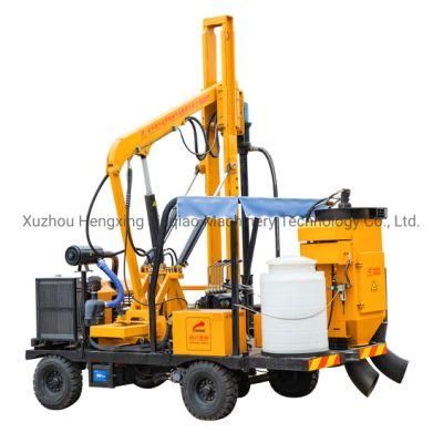 Highway Guardrail Pile Driving Machine Equipped with Dust Removal