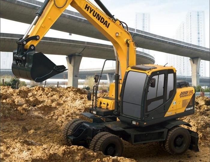 Hyundai 15 Tons Hydraulic Wheel Excavator R150wvs