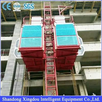 Double Cage Construction Passenger Hoist with Counter Weight