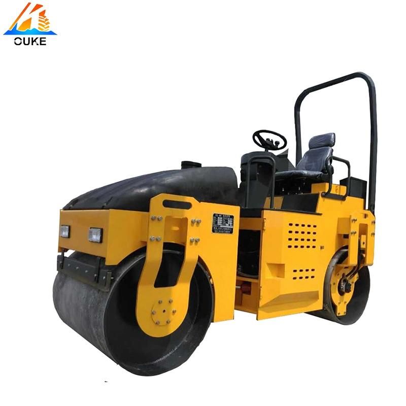 Double Wheel Vibratory and Drive 3ton Full Hydraulic Road Roller