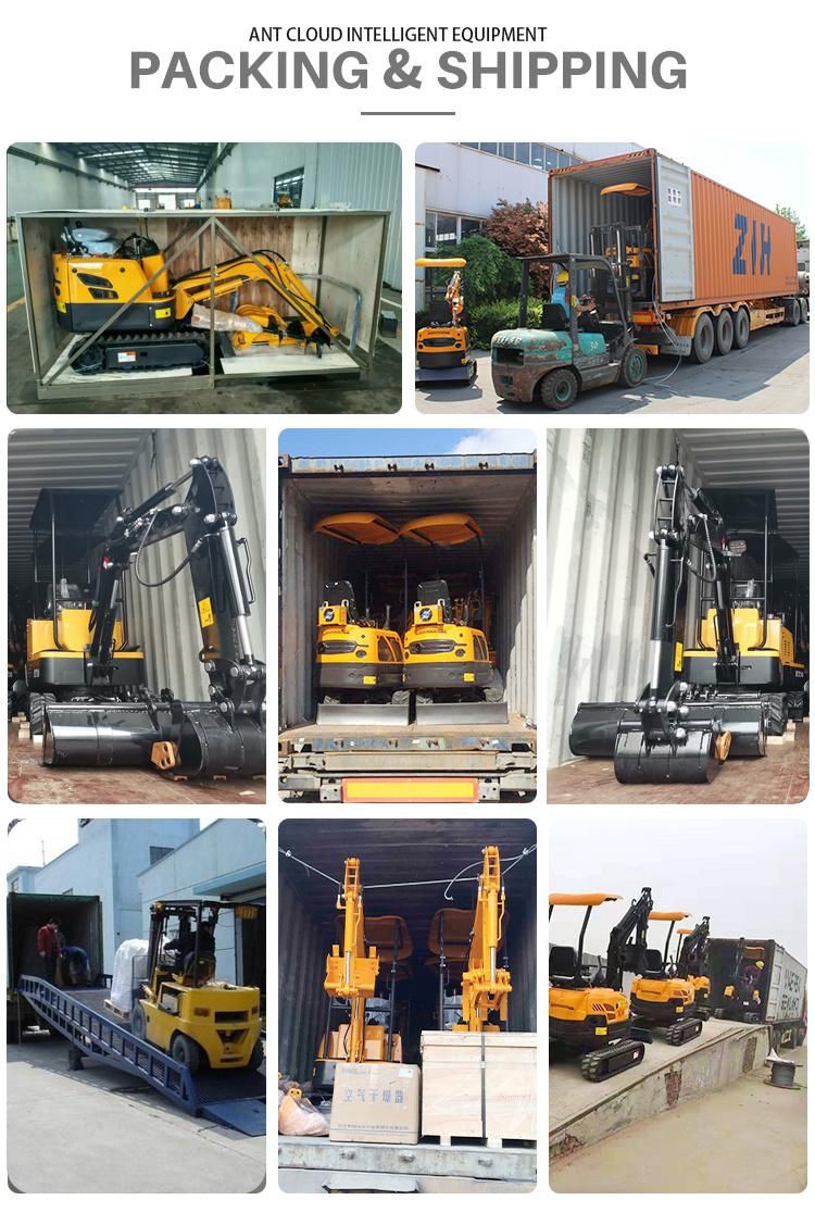 Ant CE Certificate Top High Quality 1.2 Ton Long Reach Hydraulic Mini Crawler Excavator