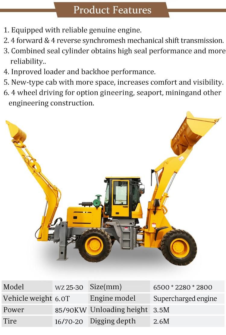 Wz25-30 China Big Backhoe-Loader-Spare-Parts Price in Dubai