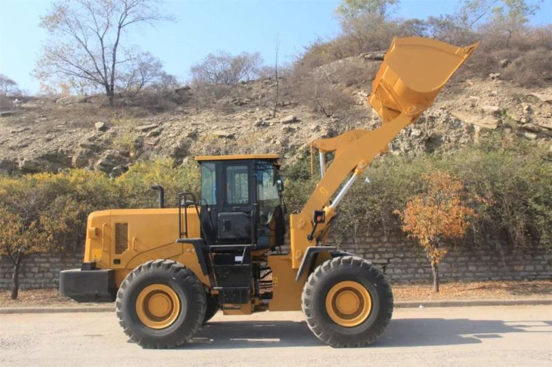 China Factory Wholesale 1/2/3/4/5ton Small Wheel Loader Small Forklift Skid Steer Loader 4WD Front Loader CE Certification Euro 5 Engine Construction Sit