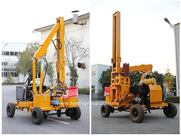 for Road Foundation Used Crawler Type Guardrail Fence Post Pile Driver for Sale