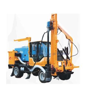 Pile Driver with Air Compressor DTH Drilling Rig for Road Highway Construction