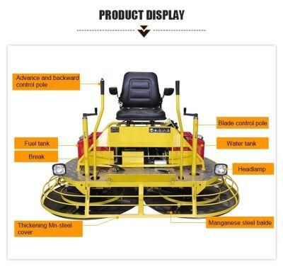 Gasoline Engine Ride on Driving Concrete Finishing Power Trowel Machine