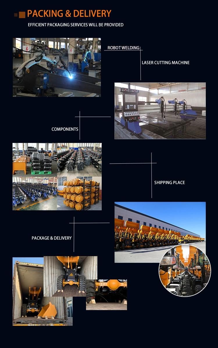 Small Mini Construction Machinery Wheel Loader with Hydralic System