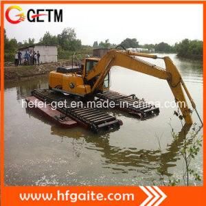 Assemled Side Pontoons Get210 Amphibious Excavator