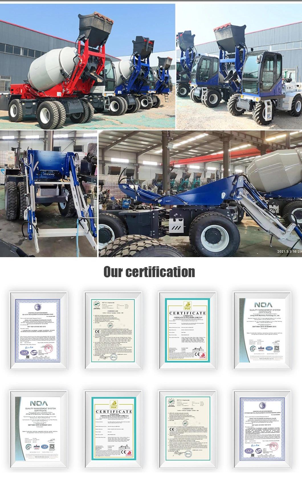 Self Loading Concrete Mixer 1.5cbm Concrete Mixer Truck