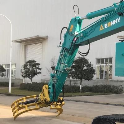 China Bonny Wzy28-8c 28 Ton Hydraulic Material Handler with Fork Type Grab