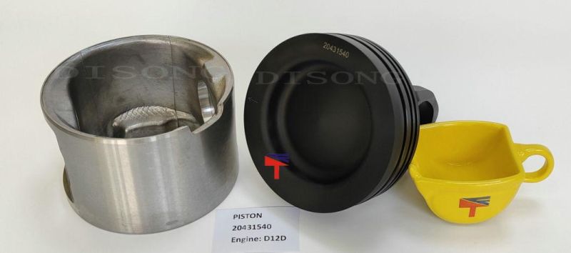 Machinery Engine Parts Piston 20431540 for Excavator Ec360d Ec460d Engine D12D Diameter 130mm