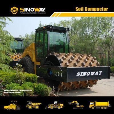 Lt214 Mini Vibratory Asphalt Roller Compactor 14 Ton Vibrating Earth Soil Compactor