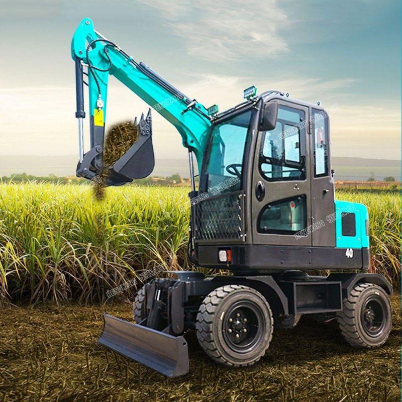 4 Ton Hydraulic Wheel Excavator with CE