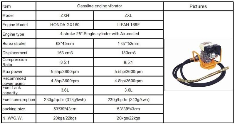 Professional Diesel Engine Concrete Vibrator (170F)