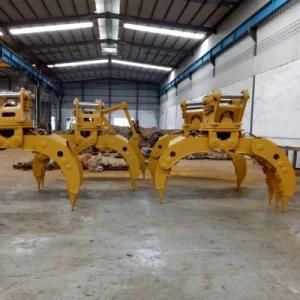 Excavator Hydraulic Wood and Stone Grapple Grab Bucket