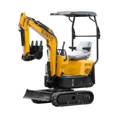 Sunyo Brand Excavators Sy10 Mini Excavator Is Hydraulic Mini Crawler Excavators Best Mini Digger.