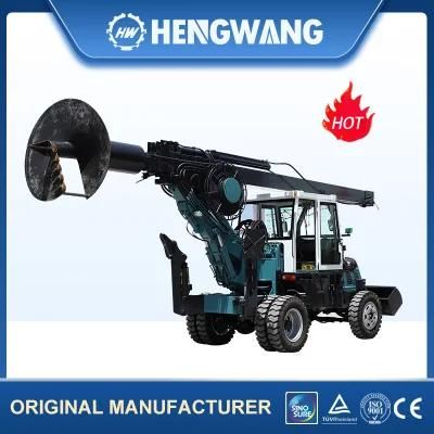 20m Depth Hydraulic Ground Screw Bored Rotary Piling Drilling Rig for Sales