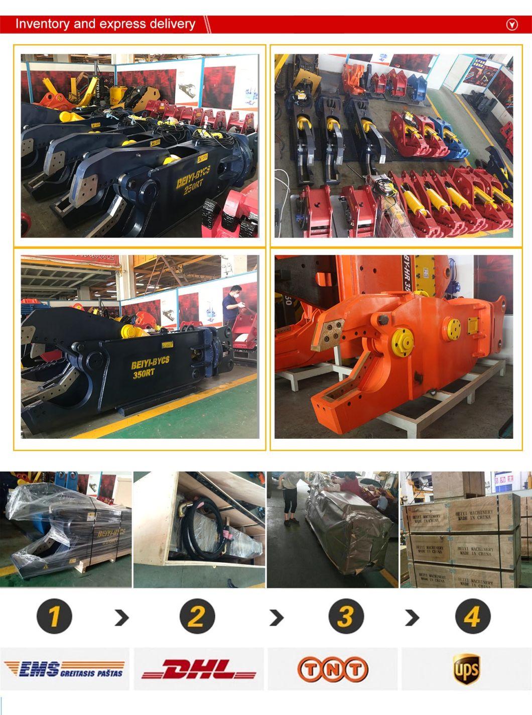 Excavator Hydraulic Shear Attachments Steel Cutter Machine