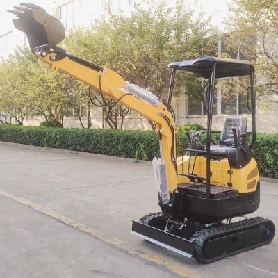 2022 New Hixen Mini Digger Excavator with Hammer Auger Attached for Construction Machinery