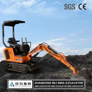1ton Chinese Digging Machine 800kg Best Mini Excavator with Excavator Parts